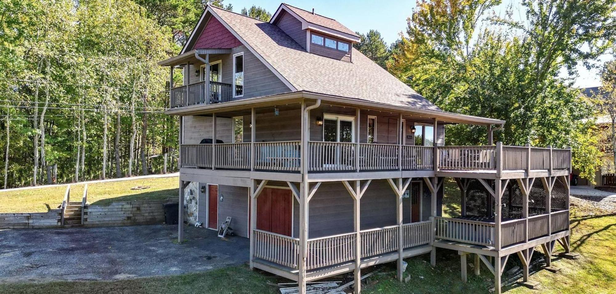Birds Eye Cabin - Sunset & Starry Retreat Pet Friendly W Private Hottub, Fire Pit And Game Room Ellijay Exterior photo